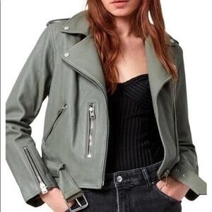 All saints NWOT Women's Balfern Leather Biker Jacket Size 2